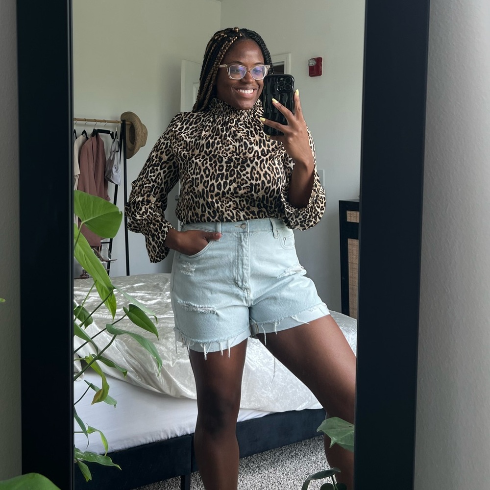 Cheetah Print Blouse